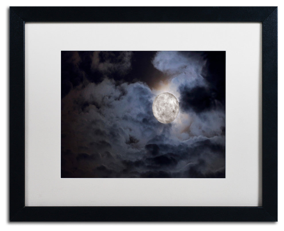 Jason Shaffer 'Supermoon ' Matted Framed Art, Black Frame, White Mat, 20x16