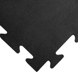 Rubber-Cal "Armor-Lock " Interlocking Rubber Tiles, Black, 8 Pack