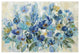 "Scattered Blue Flowers" Digital Paper Print by Silvia Vassileva, 20"x14"