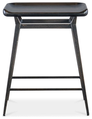 Retreat Wood and Metal Stool in Black Sand by Hooker Furniture