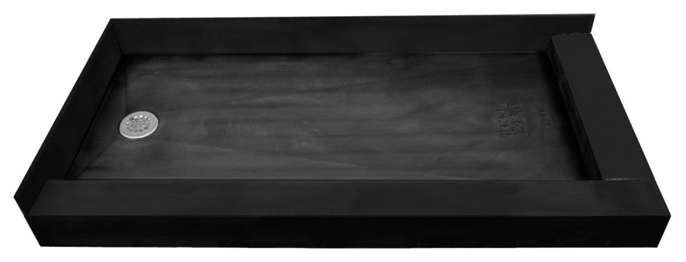 Tile Redi 3460LDR-PVC 34"x60" Double Curb Shower Pan With Left PVC Drain