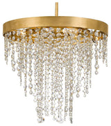 Crystorama WIN-615-GA-CL-MWP, 5-Light Chandelier, Antique Gold