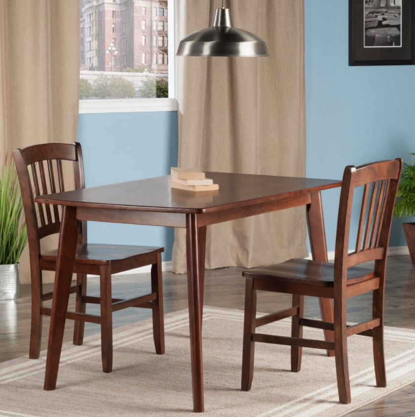 Shaye 3-PC Set Dining Table w/ Slat Back Chairs