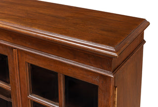 Carmel-By-The-Sea Walnut Bookcase With Glass Doors