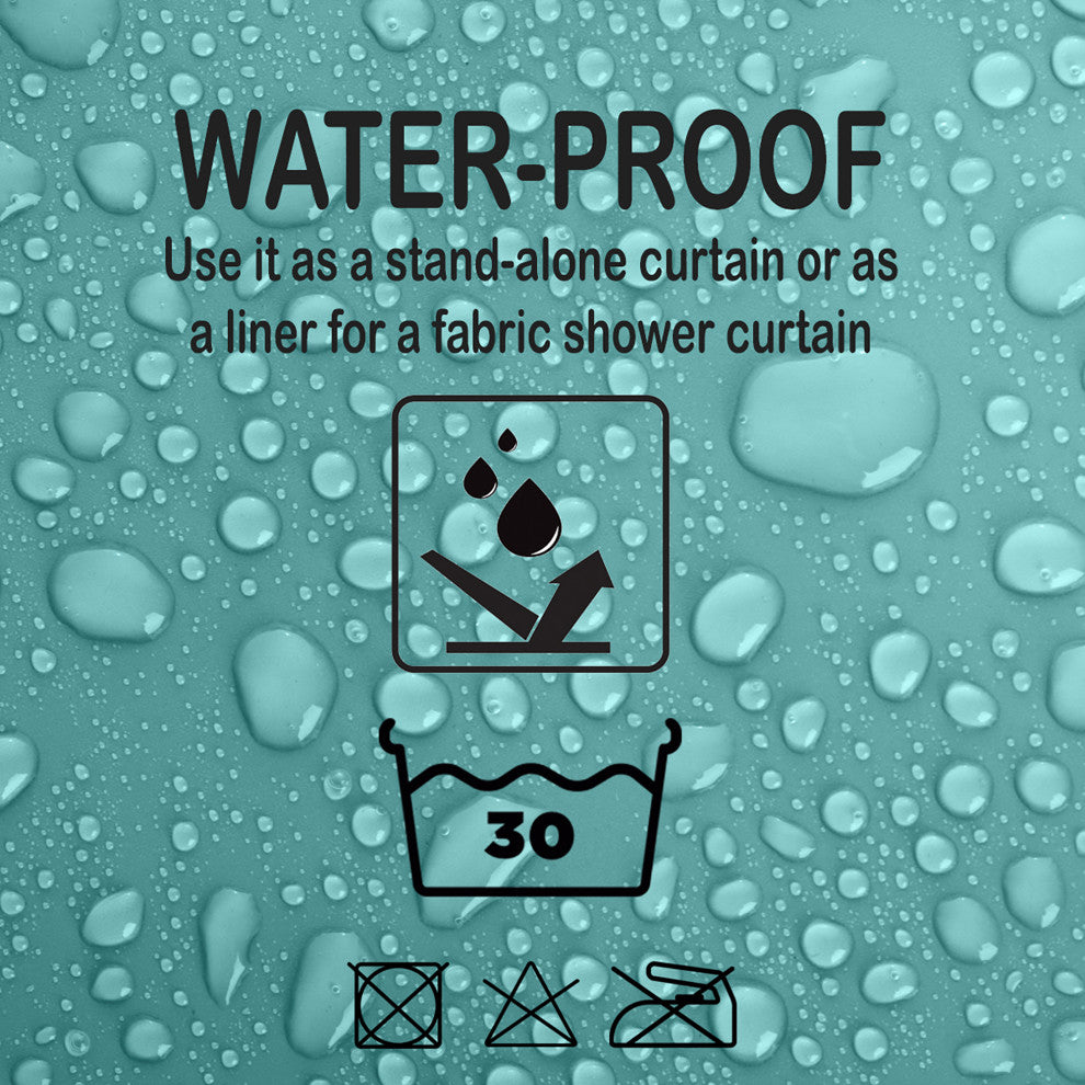 Extra Long Shower Curtain Liner Plastic 71W x 79H, Almond Green