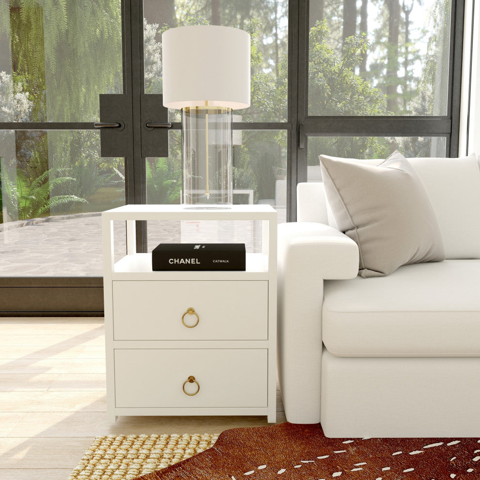 Butler Lark Nightstand, White