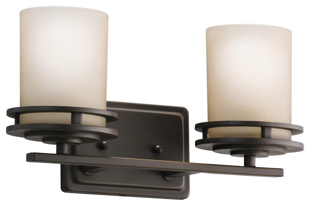 Bath 2-Light, Olde Bronze/Light Opal Glass