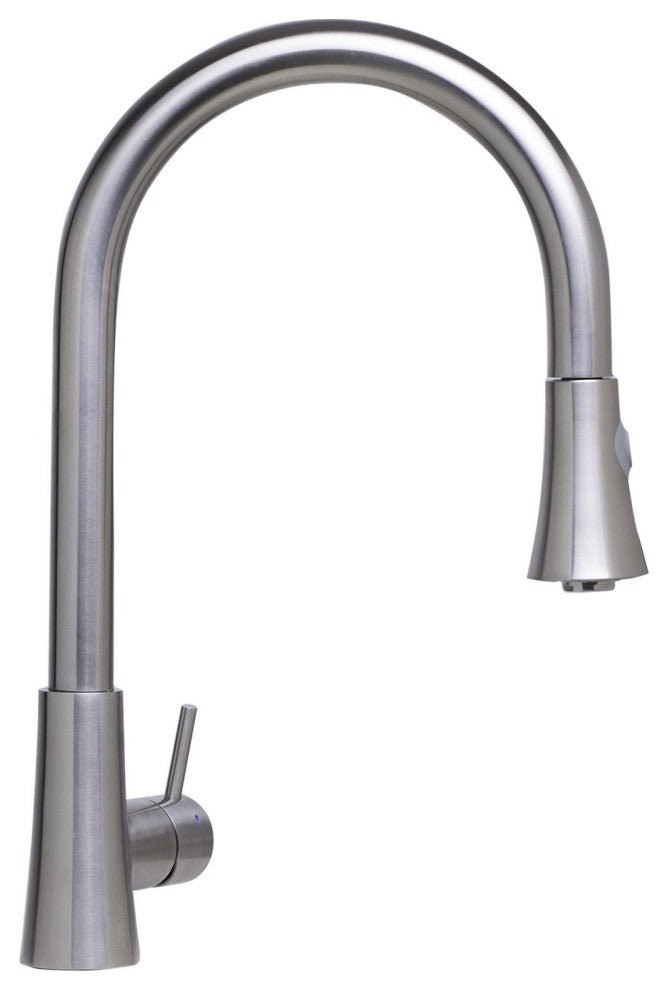 AB2034-BSS Solid Brushed Stainless Steel Pull Down Single Hole Kitchen Faucet
