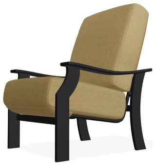 St. Catherine Deep Seat Outdoor Armchair, Stucco/Black