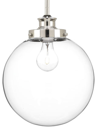 Progress Lighting 1-100W Medium Pendant, Polished Nickel