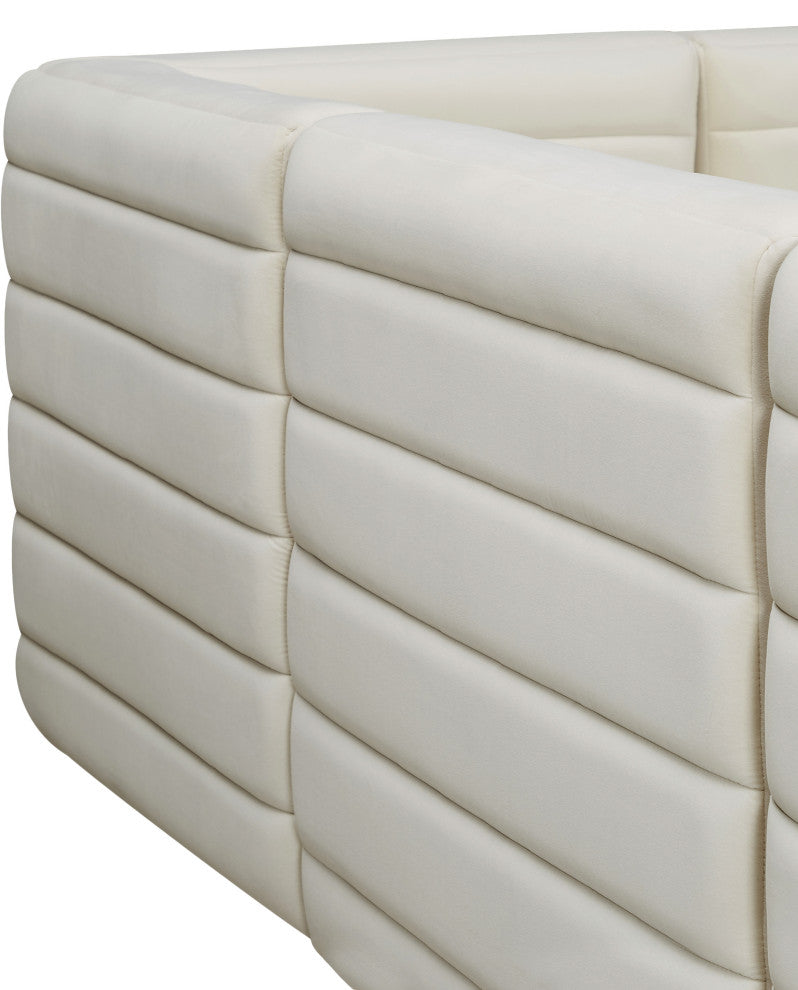 Quincy Modular Component, Cream, Corner Chair