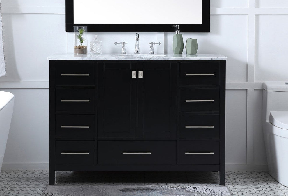 Elegant VF18948BK 48"Single Bathroom Vanity, Black