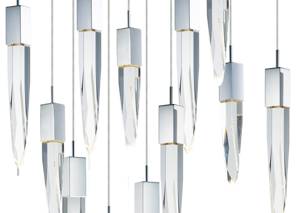 ET2 E31248-20 Quartz 12 Light 39"W LED Linear Pendant - Polished Chrome