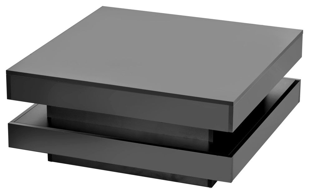 Gewnee High Gloss Minimalist Design With Plug-In 16-Color Led Lights