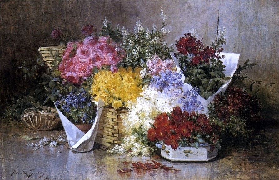 Abbott Fuller Graves Floral Still Life, 18"x27" Wall Decal Print