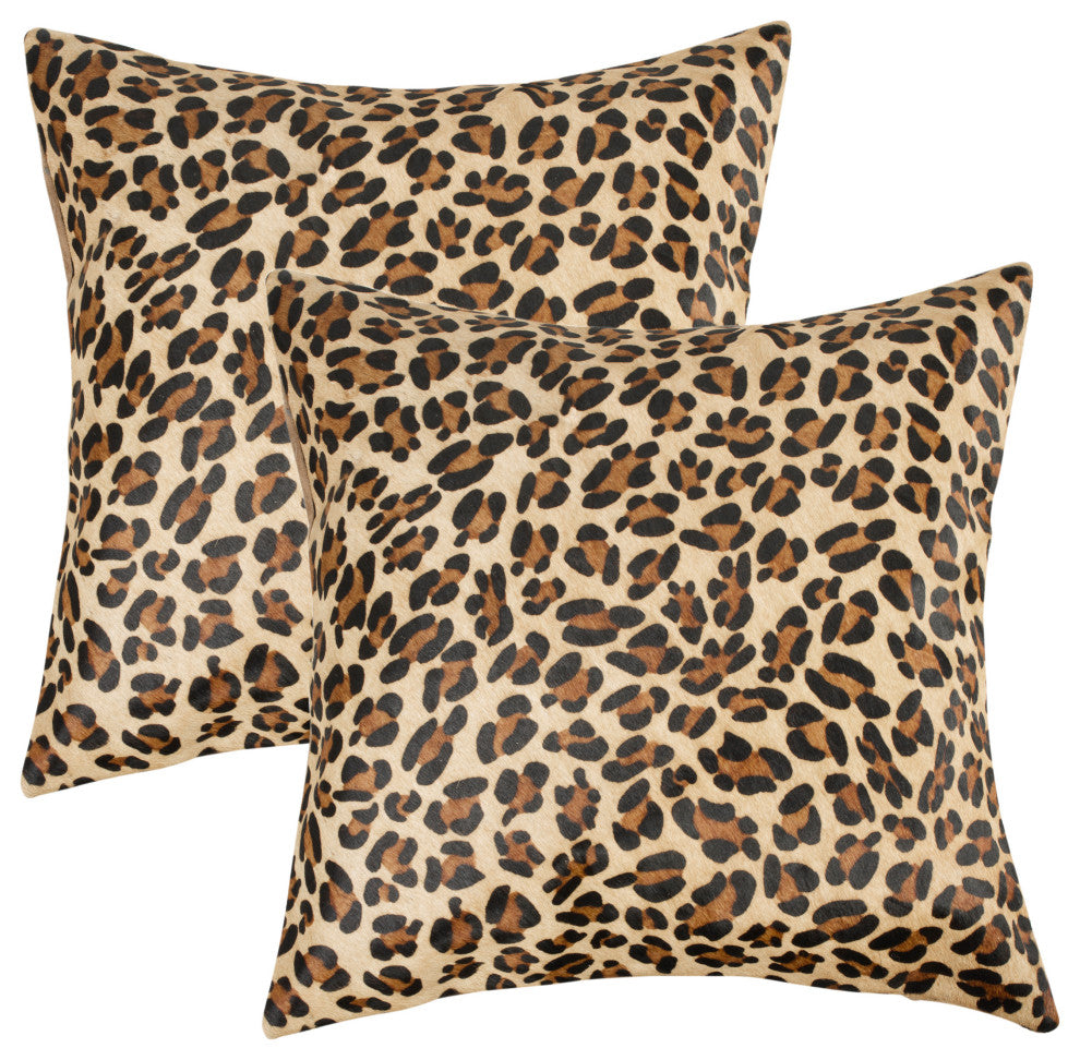 Natural Home Decor Torino Togo Cowhide Pillow, 2-Piece