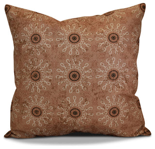 Sun Tile Geometric Print Pillow, Taupe, 26"x26"