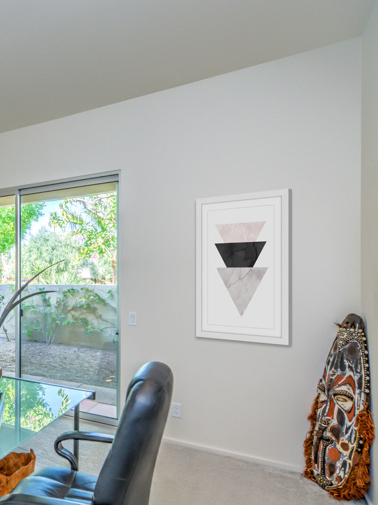 "Triangle Stack" Framed Paper Print by Diana Alcala, 40x60 cm