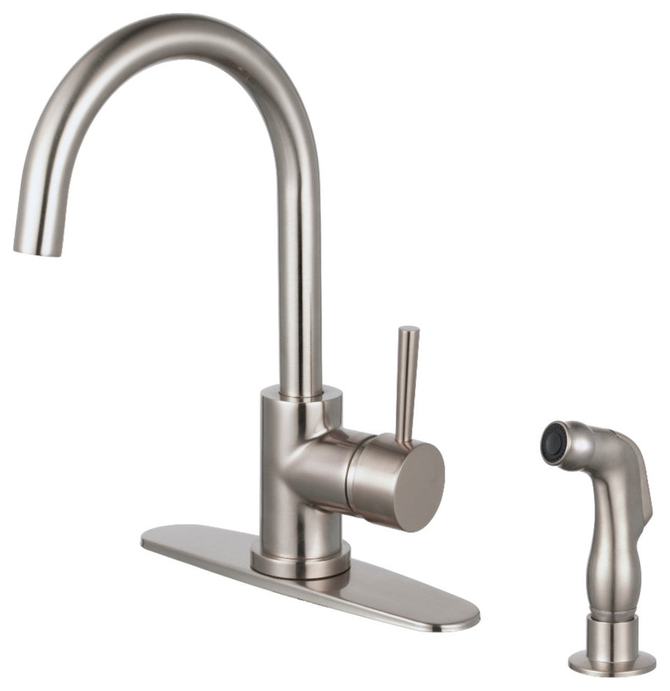 LS8578DLSP Single-Handle Kitchen Faucet With Side Sprayer, Brushed Nickel