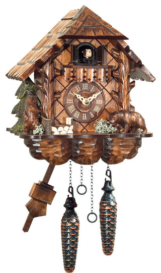 Carved Bears Engstler Battery-Operated Cuckoo Clock- Full Size