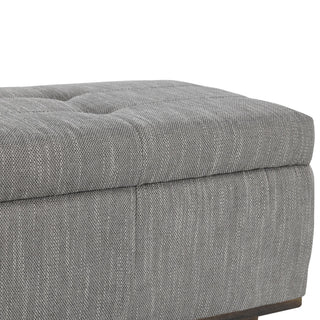 Louise Tufted Storage Bench 54", 17Hx54Wx15D, Gray