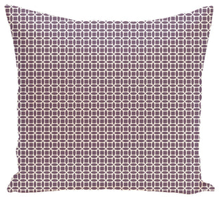 Retro Funk Geometric Print Pillow, Deep Plum, 16"x16"