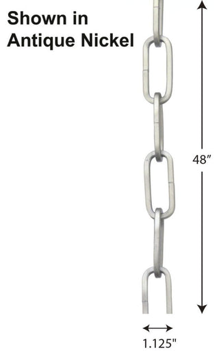 48" 9-gauge Gloss White Square Profile Accessory Chain