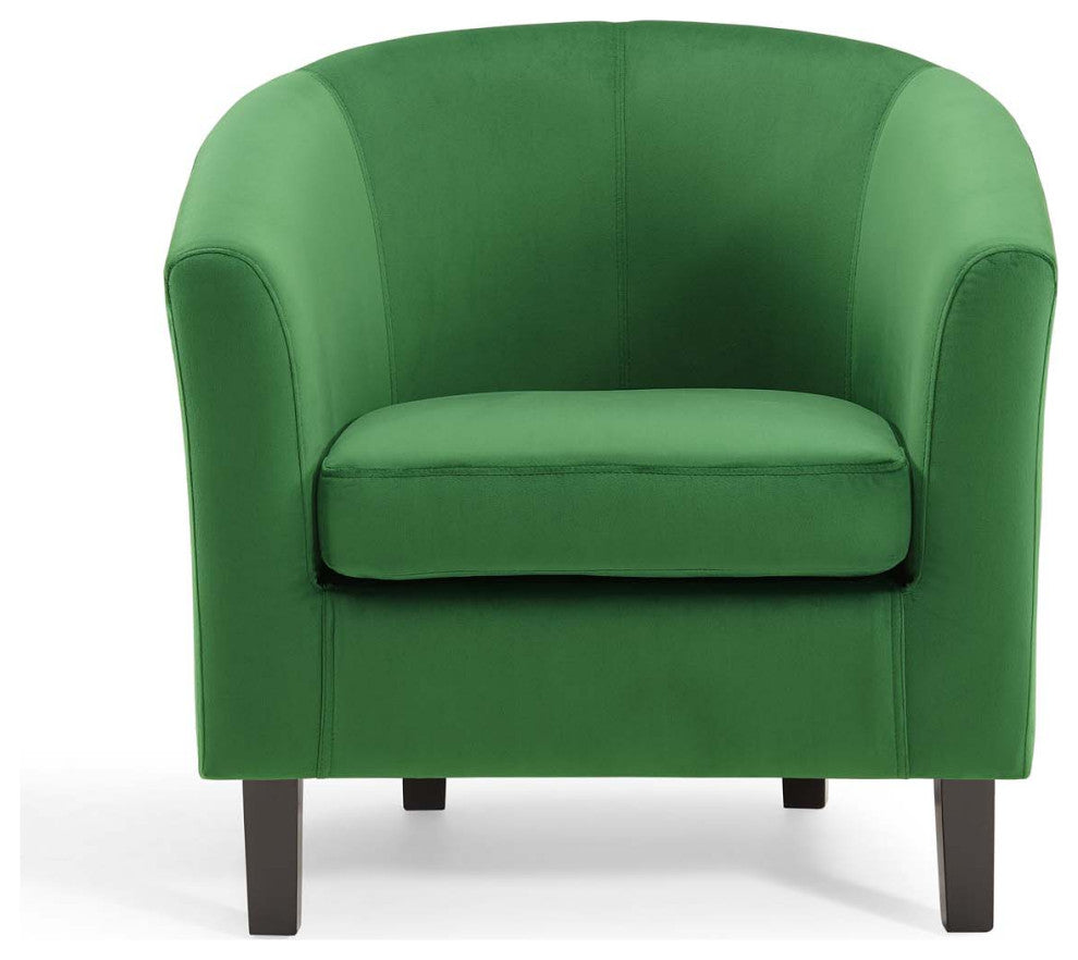 Armchair Accent Chair, Velvet, Green, Modern, Living Lounge Hotel Hospitality