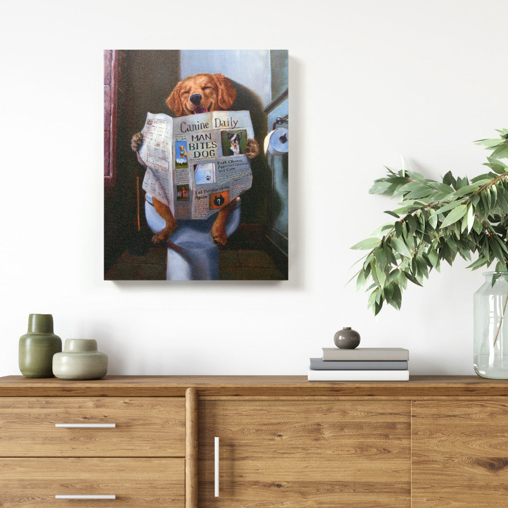 "Dog Gone Funny" Dog Wall Art, Graphic Art Print on Wrapped Canvas
