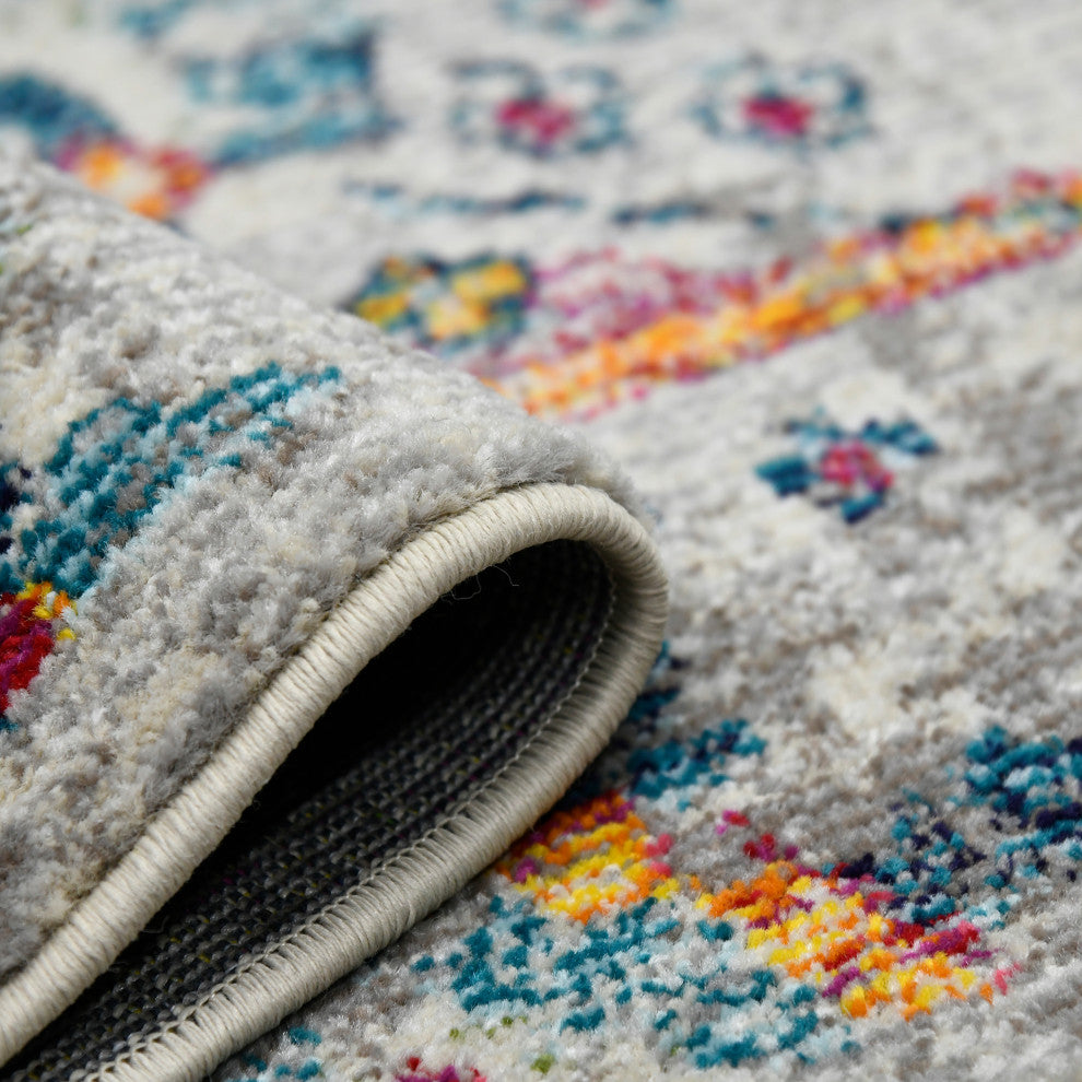 Montana Glaiza Area Rug, Ivory, 3'3" x 5', Botanical