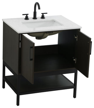 Home Living 30" Single Bathroom Vanity, Mocha Brown
