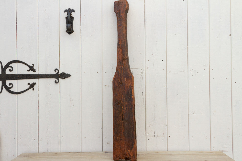 Ancient Thick Wood Loom Post
