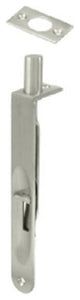 Nuk3y 6" Flush Bolt Round Corner, Satin Nickel