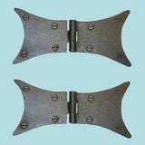 Cast Iron Butterfly Hinge Black Rustproof 180 Degree