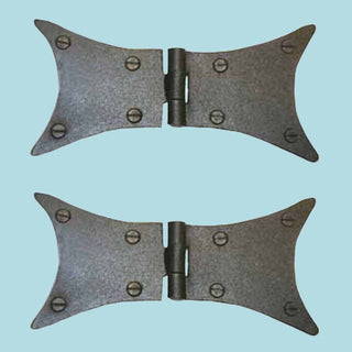 Cast Iron Butterfly Hinge Black Rustproof 180 Degree