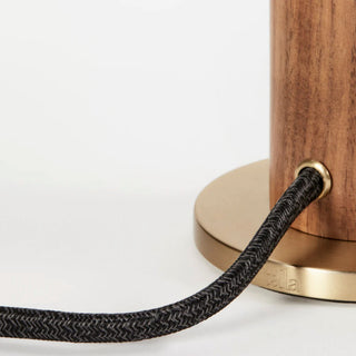 Walnut Knuckle Table Lamp With Noma