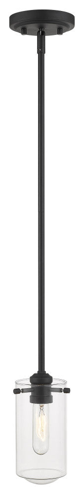 Zlite 471MP-MB 1-Light Mini Pendant, Clear