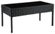 Teaset 4-Piece Black Wicker Patio Conversation Set with Gray Cushions