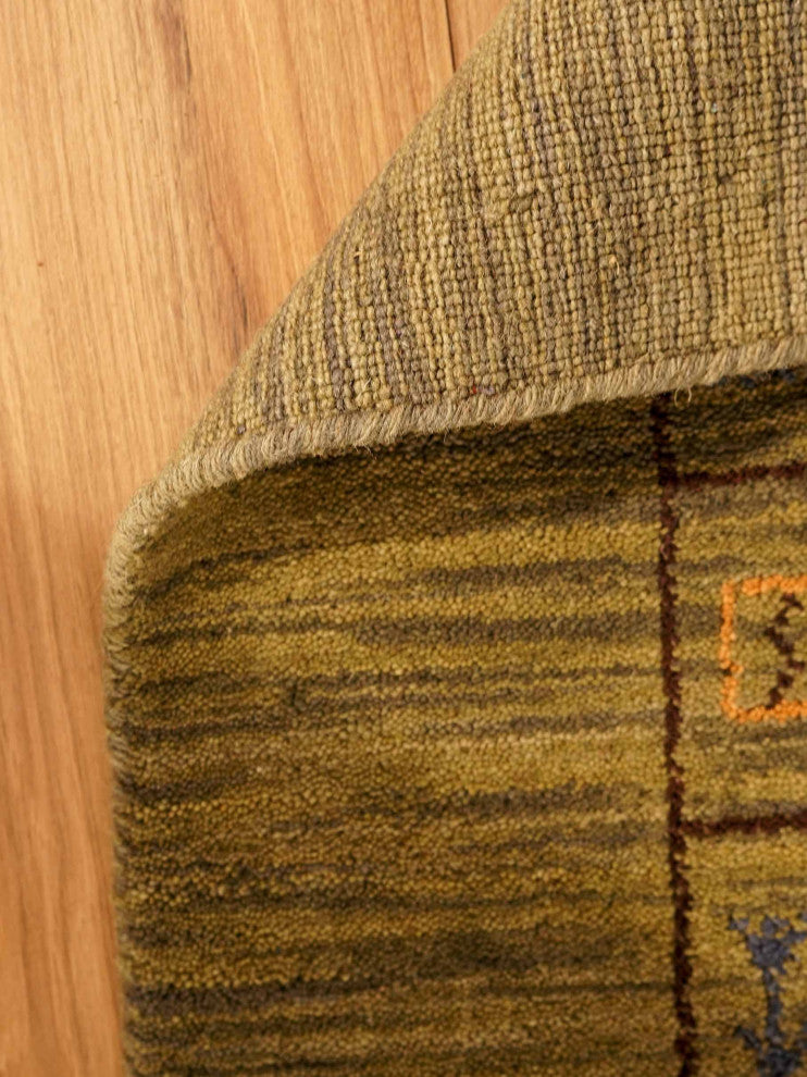 HAND KNOTTED LOOM WOOL ECO-FRIENDLY AREA RUGS - Rectangle, Green, Contemporary