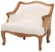 Saif Accent Chair, Beige/Honey Brown