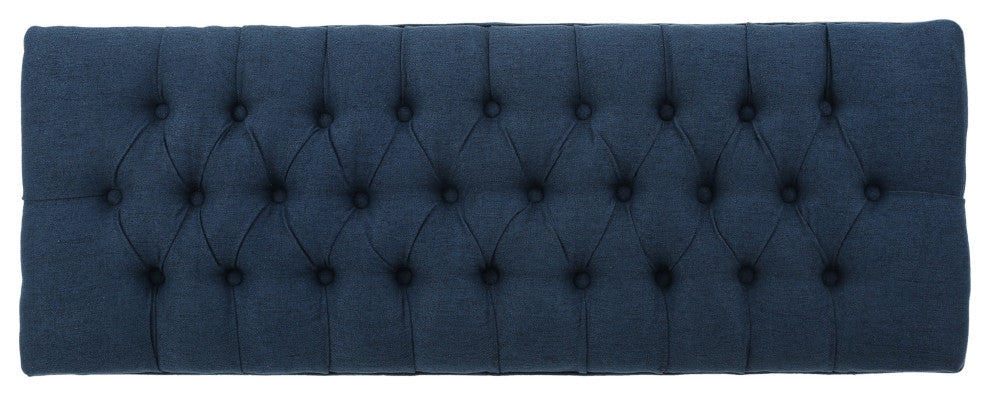 Tasette Traditional Button Tufted Fabric Bench