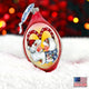 Merry Kissmas Glass Ornament