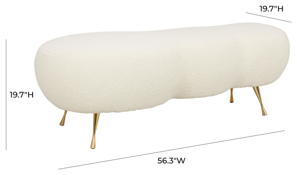 Welsh Faux Shearling Bench