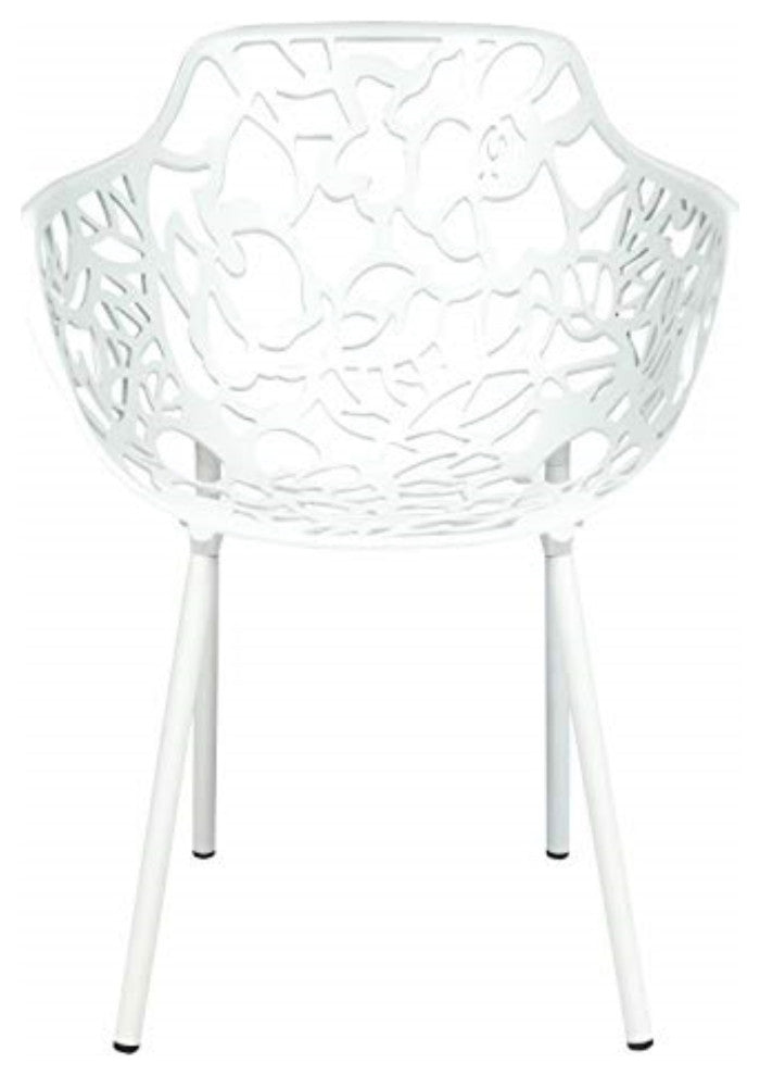 LeisureMod Modern Devon Aluminum Chair, Set of 4
