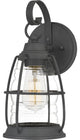 Quoizel AMR8406MB One Light Outdoor Lantern, Mottled Black Finish