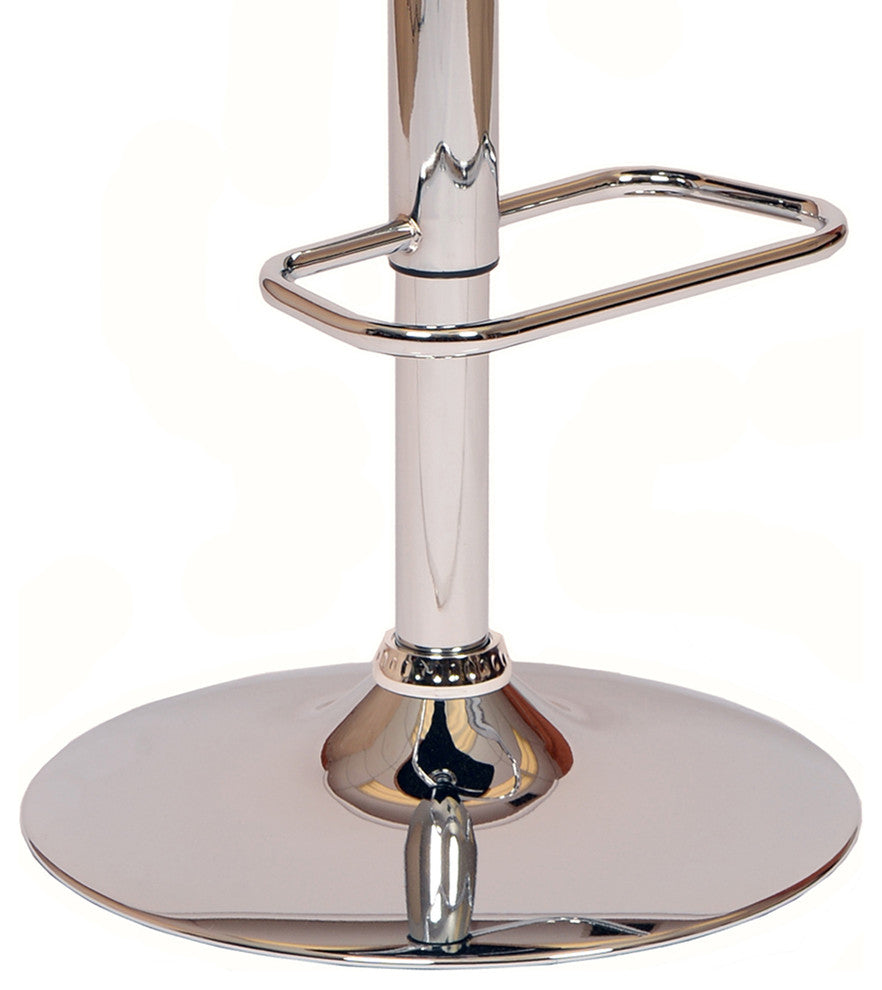 Suljic Swivel Barstool, Black PU/Walnut Veneer and Chrome Base