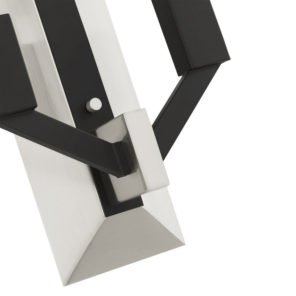 Brushed Nickel Transitional, Structural Double Sconce