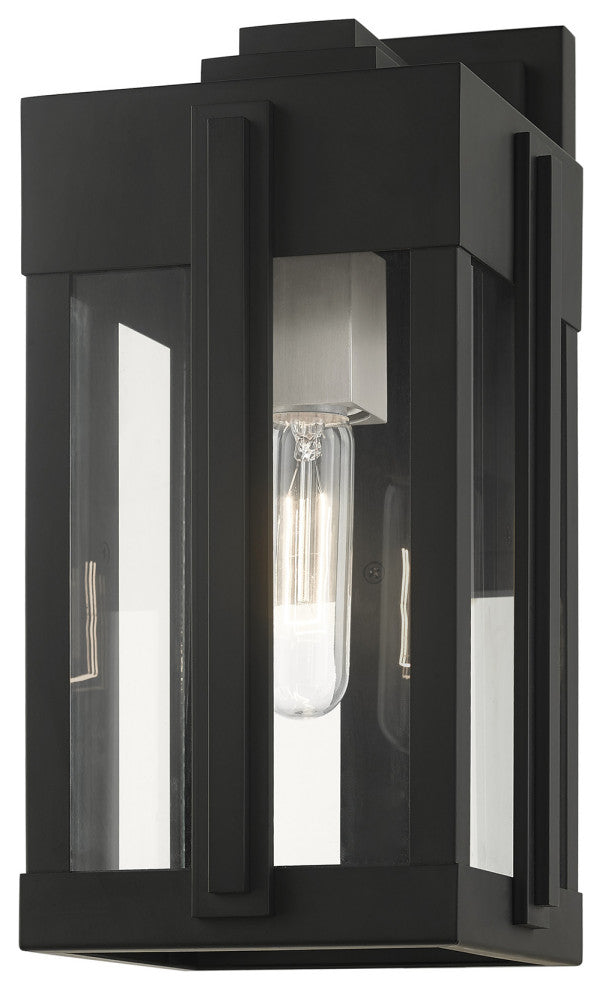Black Art Deco, Sophisticated Outdoor Wall Lantern