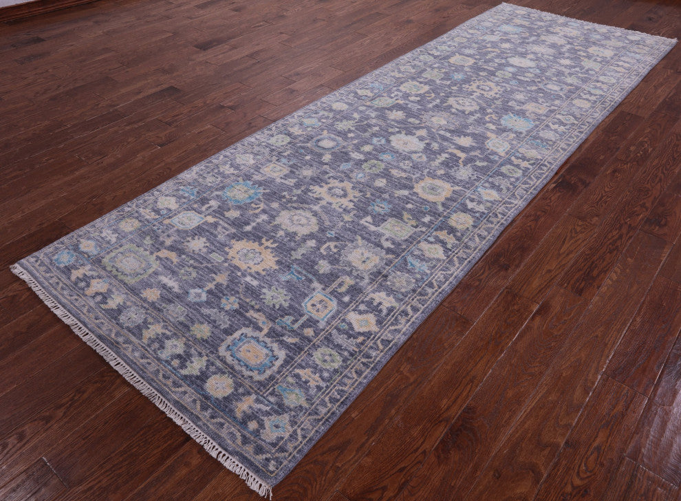 4' 1" X 12' 2" Runner Turkish Oushak Handmade Wool Rug - Q15005