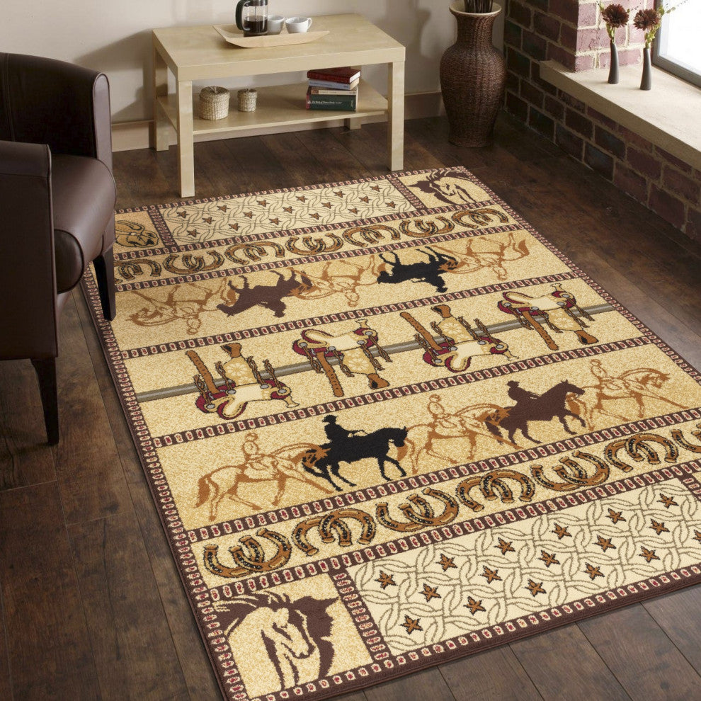 Yellowstone YLS4009 Beige 2 ft. x 3 ft. Southwest Area Rug